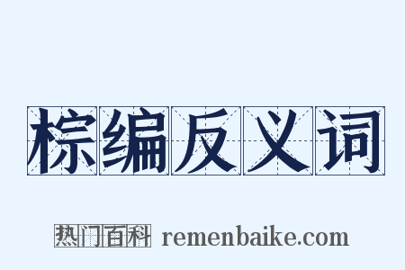 棕编反义词是什么意思的图片